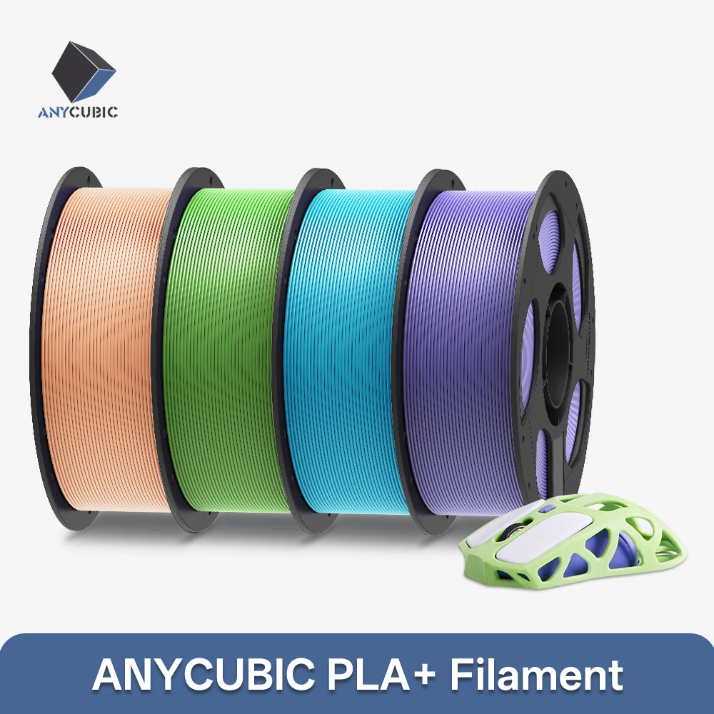 

5 кг филамента ANYCUBIC PLA+ для 3D-принтера, 1,75 мм, высокоточный материал PLA для 3D-печати, пластиковые резиновые расходные материалы для Kobra S1C