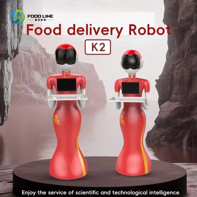 عالية الجودة التوصيل التجاري روبوت مطعم الاستقبال النادل لتقديم الطعام مقطورة الوجبات المتنقلة #2