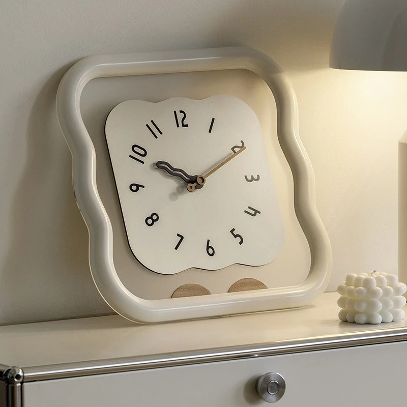 

2025 new cream wind wall clock living room home modern minimalist art clock wall hanging