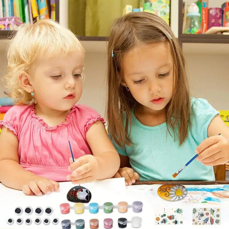 Rock Drawing Kit Craft Paint Kits Art Toys Kids Craft Paint Kits Educational Craft Paint Kits Art Toys Creative Rock Craft Kits