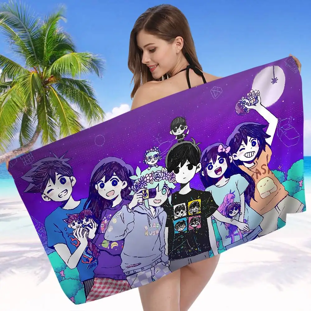 Game Omoris Beach Towel Colorful Bath Towels for Girl Microfiber Quick Dry Custom Sand Free Beach Yoga Spa Gym Pool