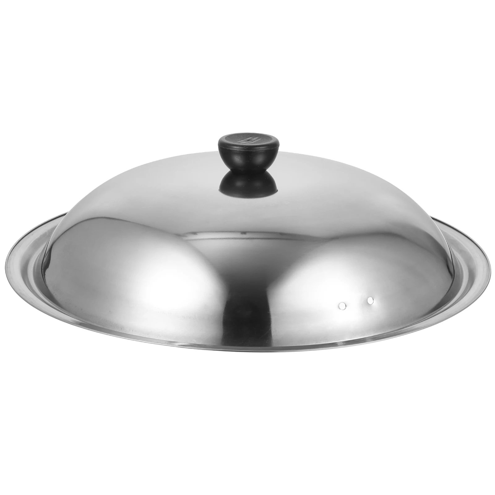 

Крышка кастрюли из нержавеющей стали 33,2 см, универсальная утолщенная крышка для приготовления пищи, защита от брызг масла, кухонный инструмент, защита для кастрюли