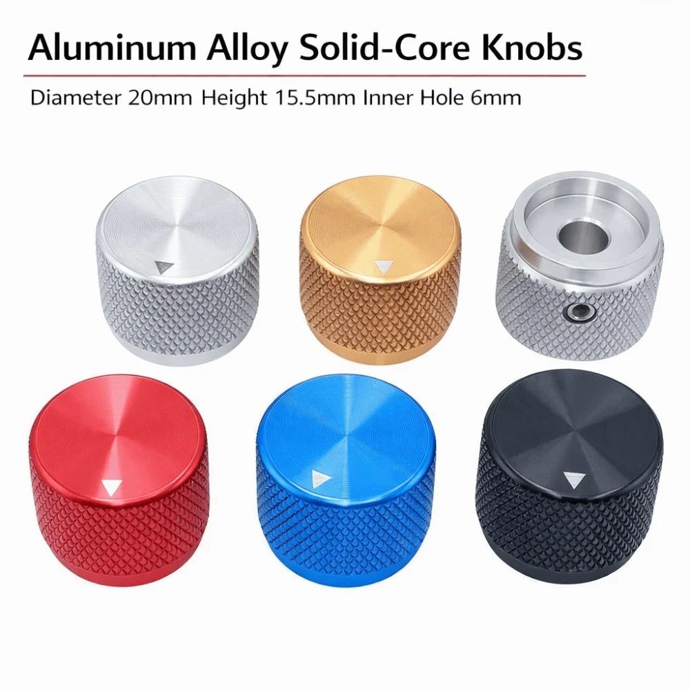 Durable 20 x 15.5mm Rotary Encoder Knob Solid Aluminum Alloy Volume Control Knob Amplifier Knob