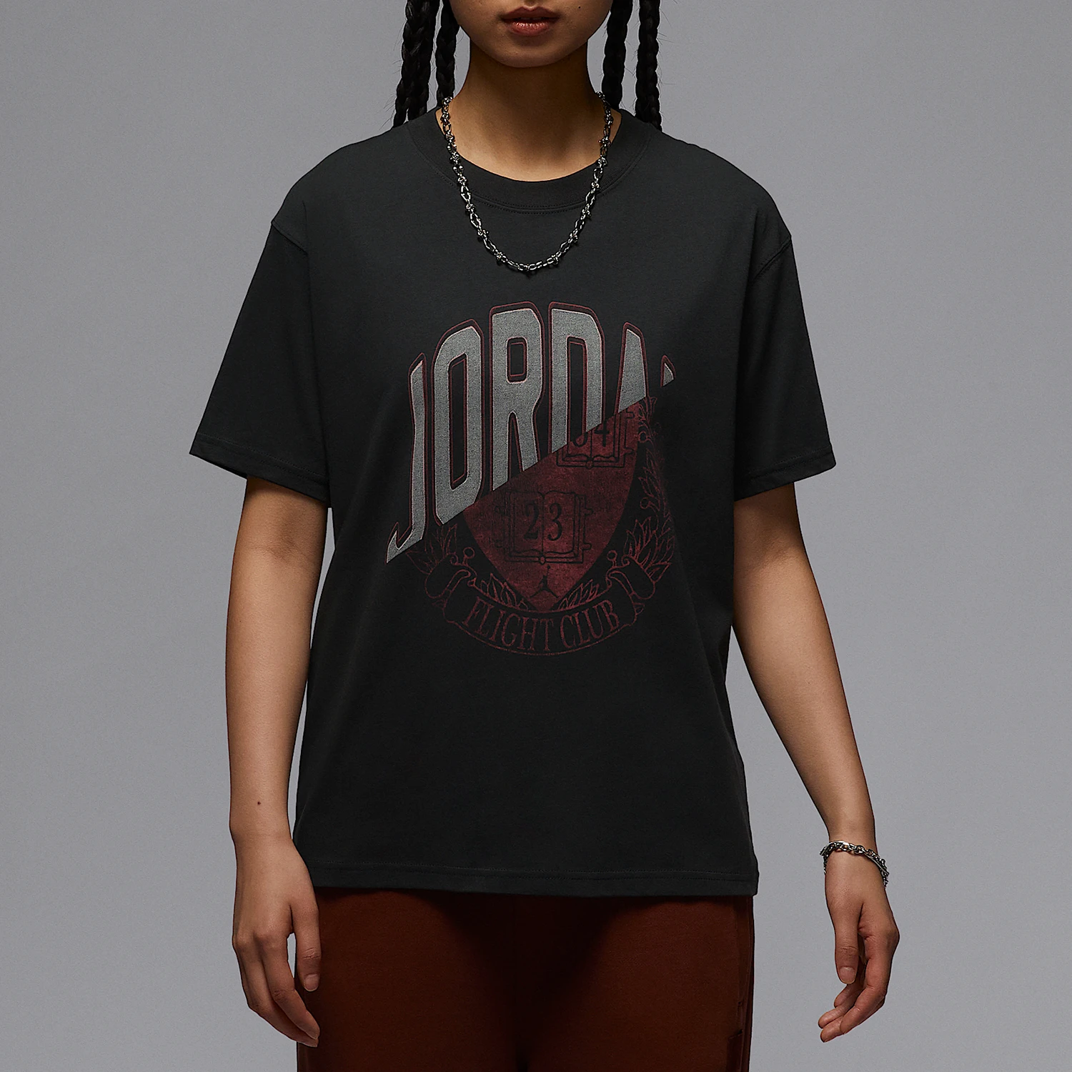 

Nike genuine JORDAN women's soft and loose knitted breathable short sleeved IB7035-045