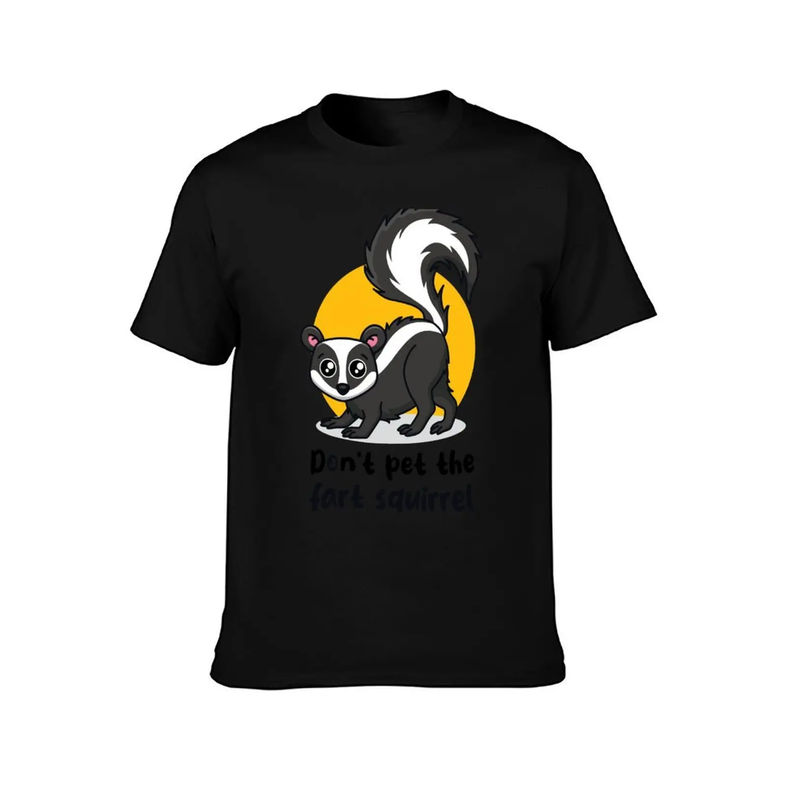 Do not pet the fart squirrel skunk (on light colors) T-Shirt Minimalist Graphic Tee Shirt T-Shirt