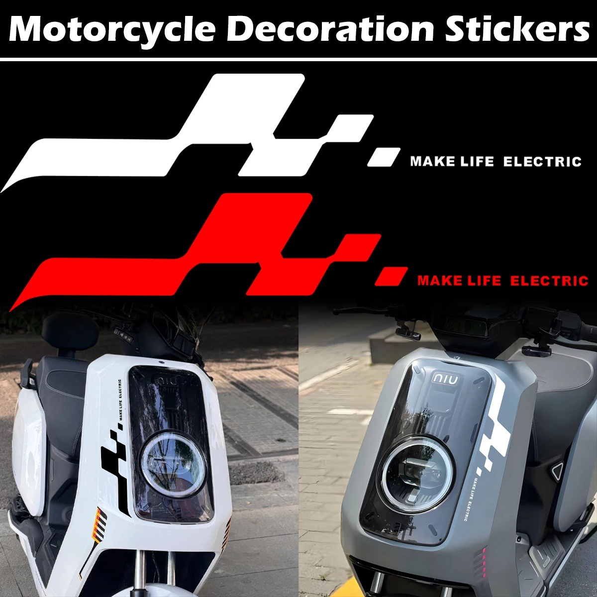 Para Niu Yamaha Honda Suzuki pegatinas reflectantes para motocicleta Moto bicicleta Scooter decoración del cuerpo calcomanías de vinilo impermeables Accesorios