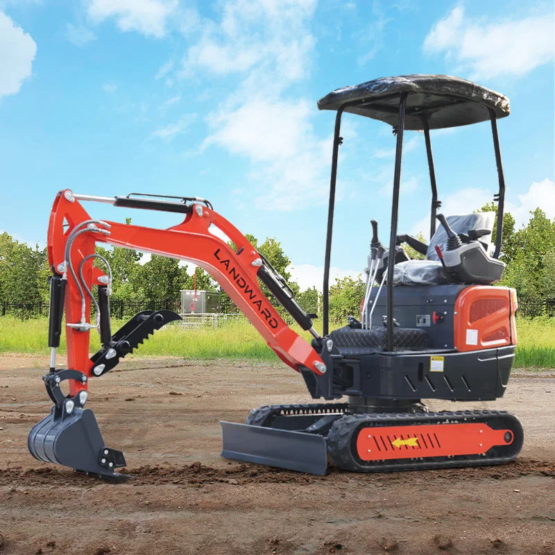 

LANDWARD customized mini excavator 1.6 Ton Farm Small excavator 1 ton CE Approved Compact 1600kg Small Digger For Sale