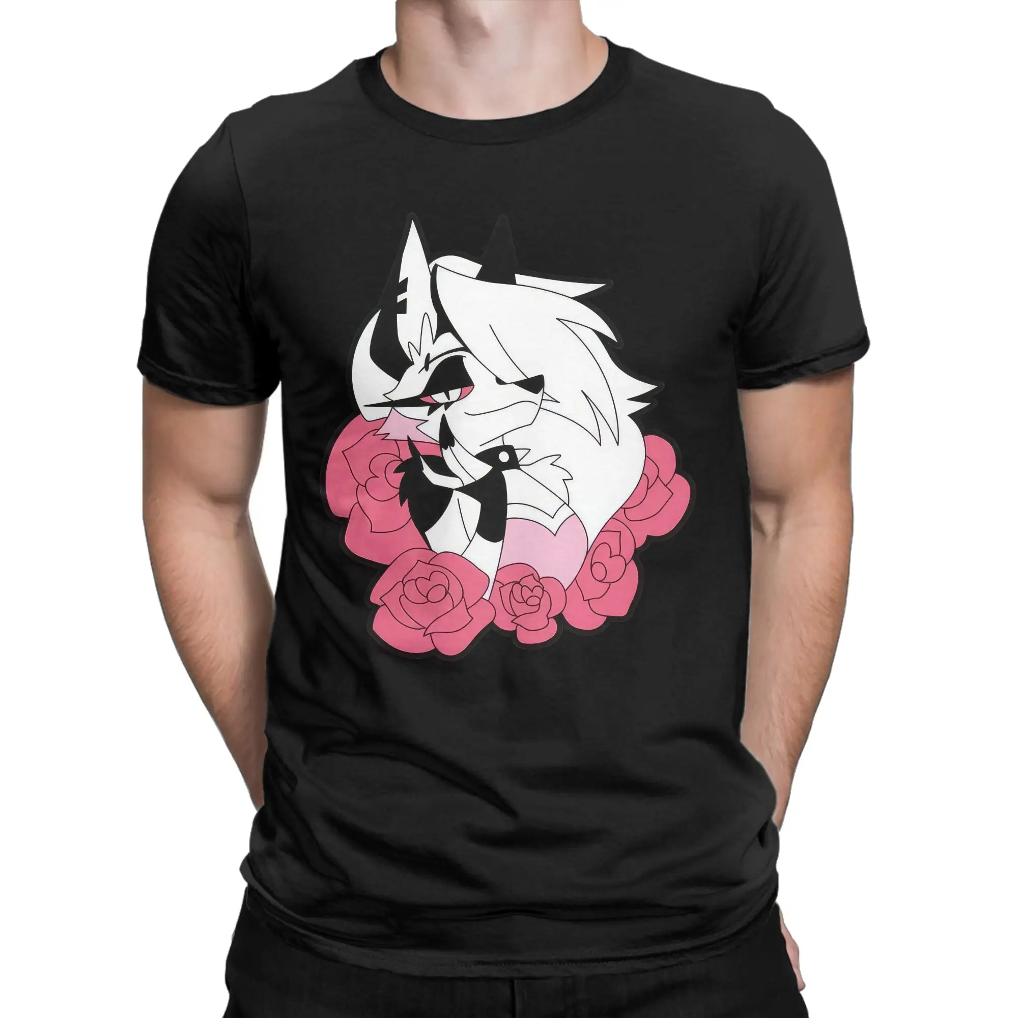 Helluva Boss Loona T Shirt Men's  Pure Cotton Novelty T-Shirt O Neck  Tees Short Sleeve Clothing Birthday Gift