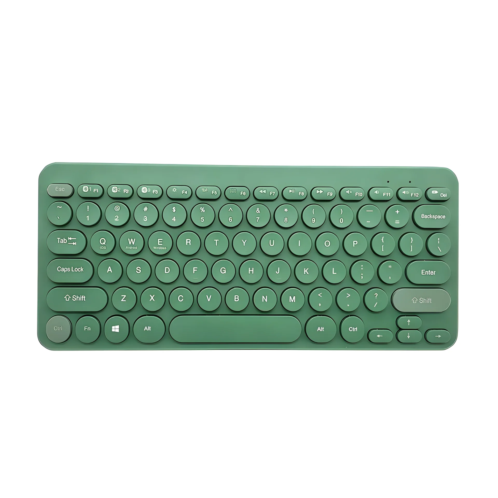 New Wireless BT Mute Keyboard Round Punk Universal Keyboard for Tablet PC