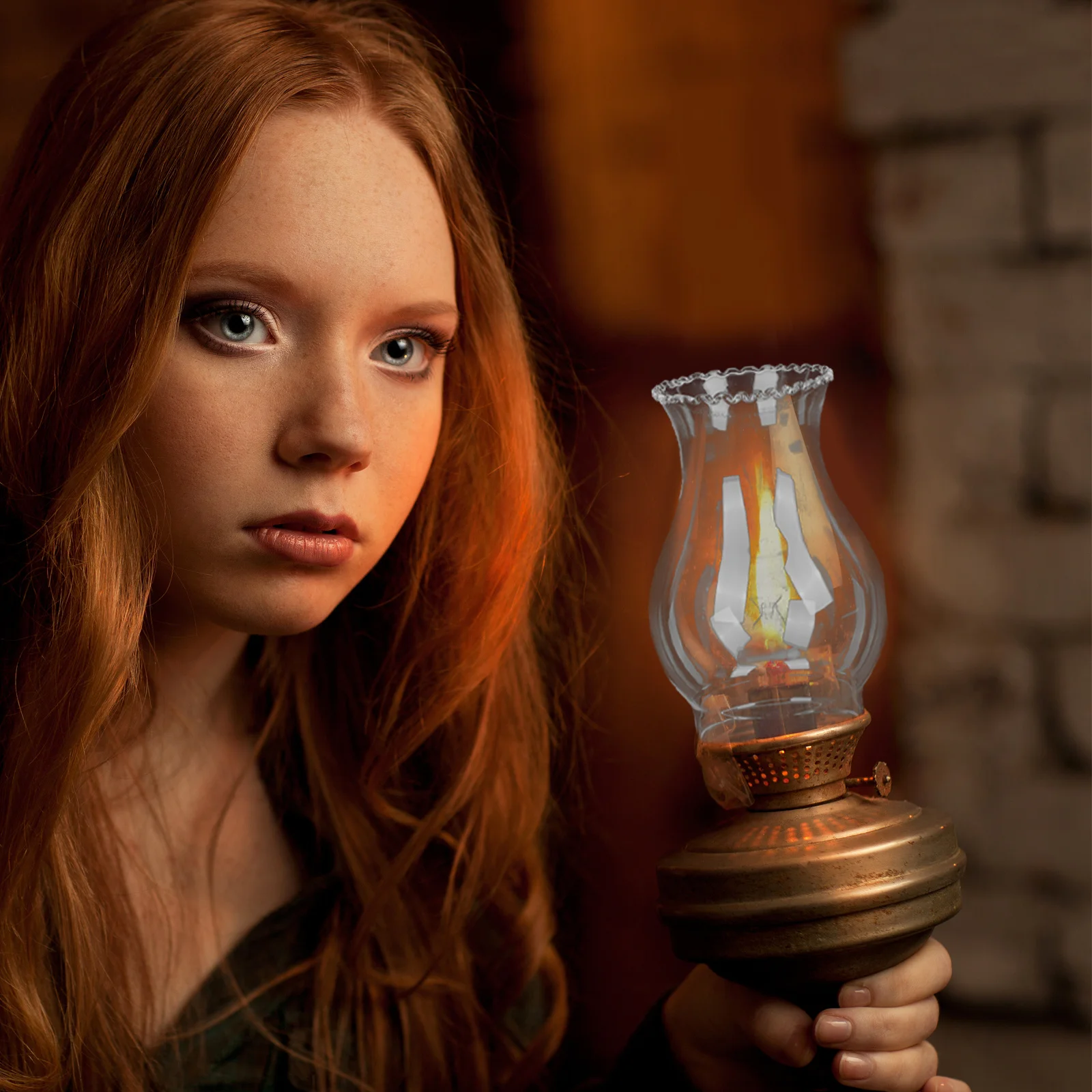 

Oil Lamp Chimney Retro Transparent Glass Shade Outdoor Lamp Cover Easy Install Replacement Glass Light Cover