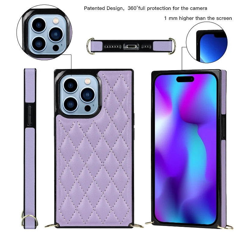 Lanyard Solid Color Phone Case For Huawei P40 Pro Plus P30 Lite 360° Full Protection Shockproof Back Cover