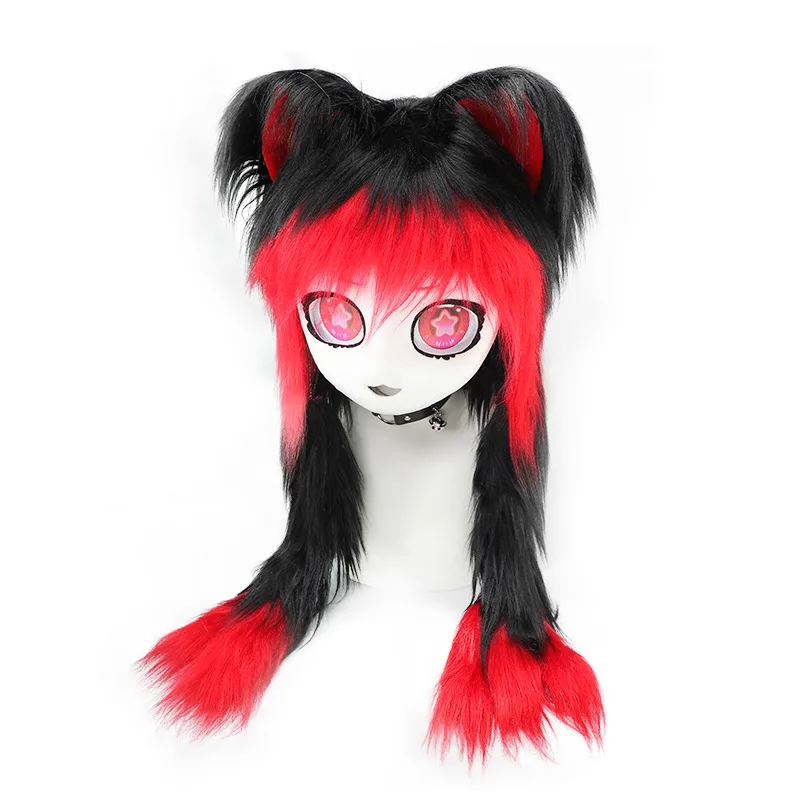 New Beast Head Model Archi Handwork Furry Kig Head Wig Cap Headgear Fursuit Anime Lolita Girl Cosplay Animaris Performance Props
