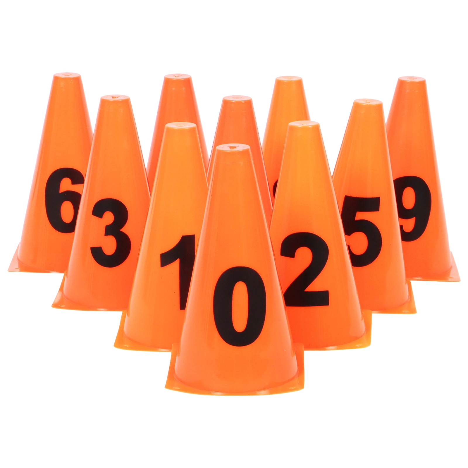 مجموعة واحدة من مخاريط تدريب كرة القدم المرقمة، مخاريط رياضية لامعة لممارسة أجيليتي، كرة القدم، كرة القدم، التزلج، دورة العوائق