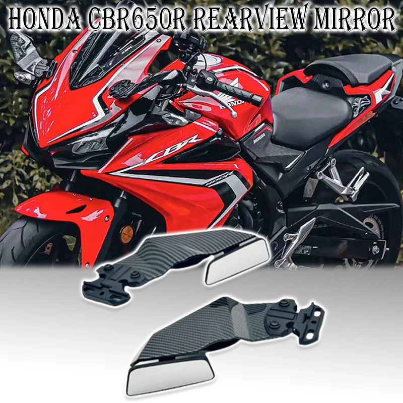 For Honda CBR650R CBR 650R CBR250R CBR600R CBR1000R Motorcycle Modified Rearview Mirrors Wind Wing Adjustable Rotating Mirror