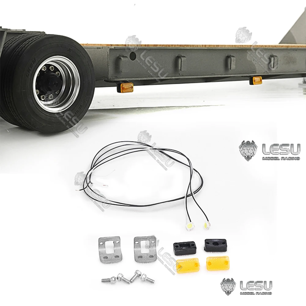 LESU 1/14 RC Truck Trailer Zijbreedte Verlichting Klaringslichten Waarschuwingslichten LED Verlichting S-1288 voor Tractor Modder Vrachtwagens