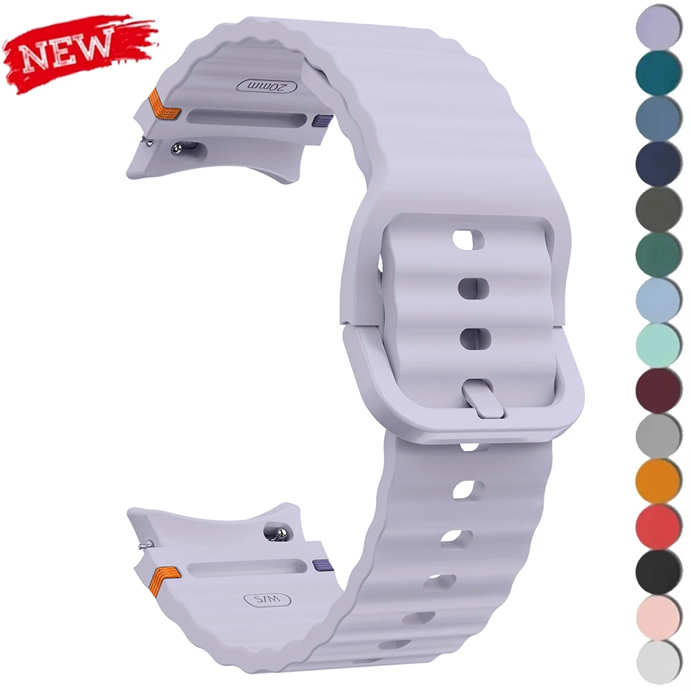 Original Silikonarmband für Samsung Galaxy Watch 7/6/5/4 44 mm 40 mm 45 mm Armband Correas Galaxy Watch 6Classic 43 mm 47 mm Armband