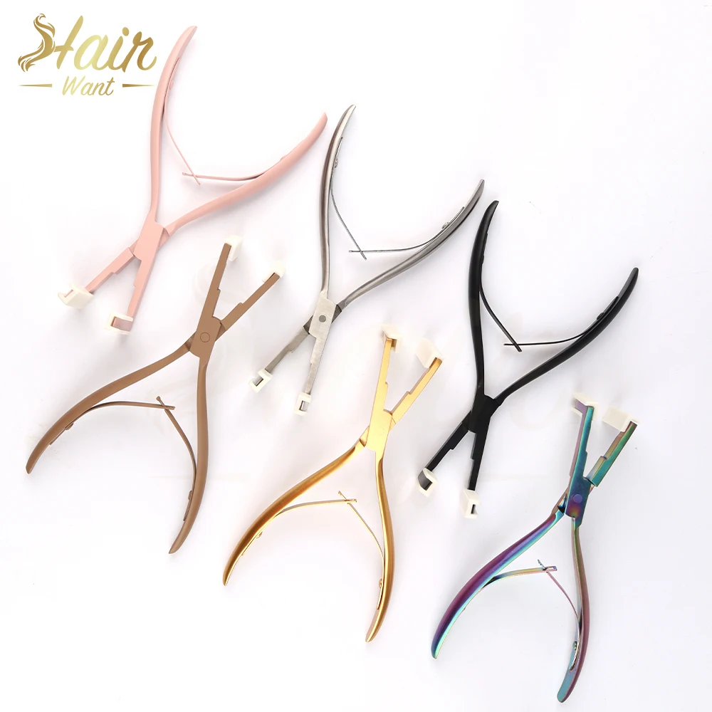 

Лента для наращивания волос, плоскогубцы из нержавеющей стали с плоской поверхностью, плоскогубцы для уплотнения волос для женщин, наращивание волос