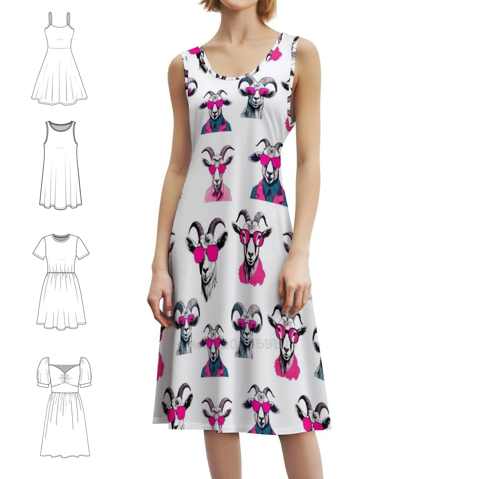 

Крутая коза с розовым оттенком 2, повседневное платье в корейском стиле для женщин, простые повседневные офисные женские платья, хипстерская мода