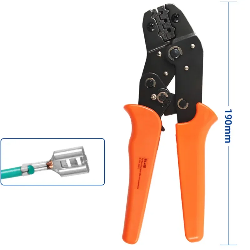 1PC SN-58B Spring Terminal Crimping Clamp 6.3/4.8/2.8 Connector Cord End Terminal Clamp Automotive Power crimping
