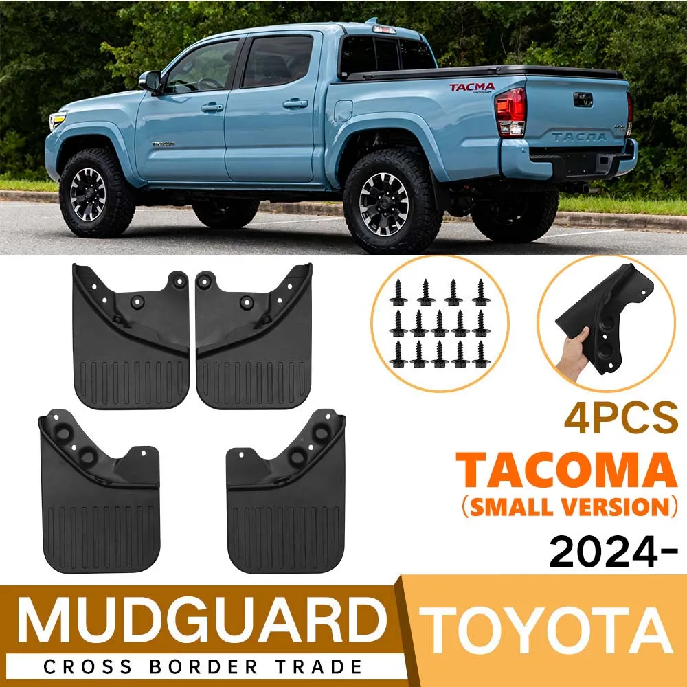 

For Toyota Tacoma 2024-2025 small version car soft rubber fender skin universal fender garnish mud flaps