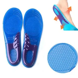 NEW 1 Pair Man Women Orthotic Arch Support Massage Insole Unisex Silicone Anti Slip Gel Soft Sport Shoe Pad Shock Absorption