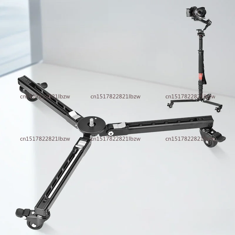 Camera Monopod Aluminum Alloy Bracket Accessories Triangle Support Bracket Accessories Base Photography Tripod Universal Wheel
