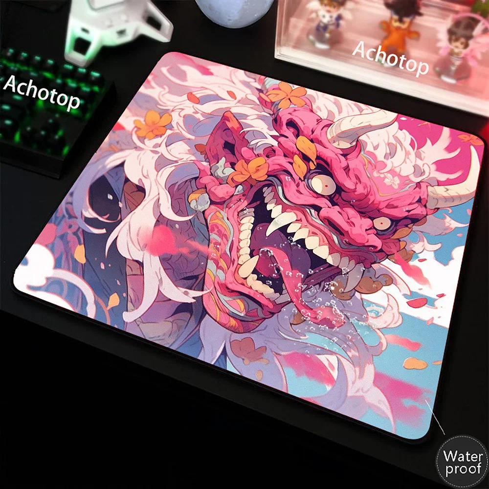 

Oni 100% Waterproof Gaming Mousepad Pc 40x45cm Mouse Pad Mousemat Non-slip Rubber Pads Locking Edge Soft Desk Mat Keyboard Pads