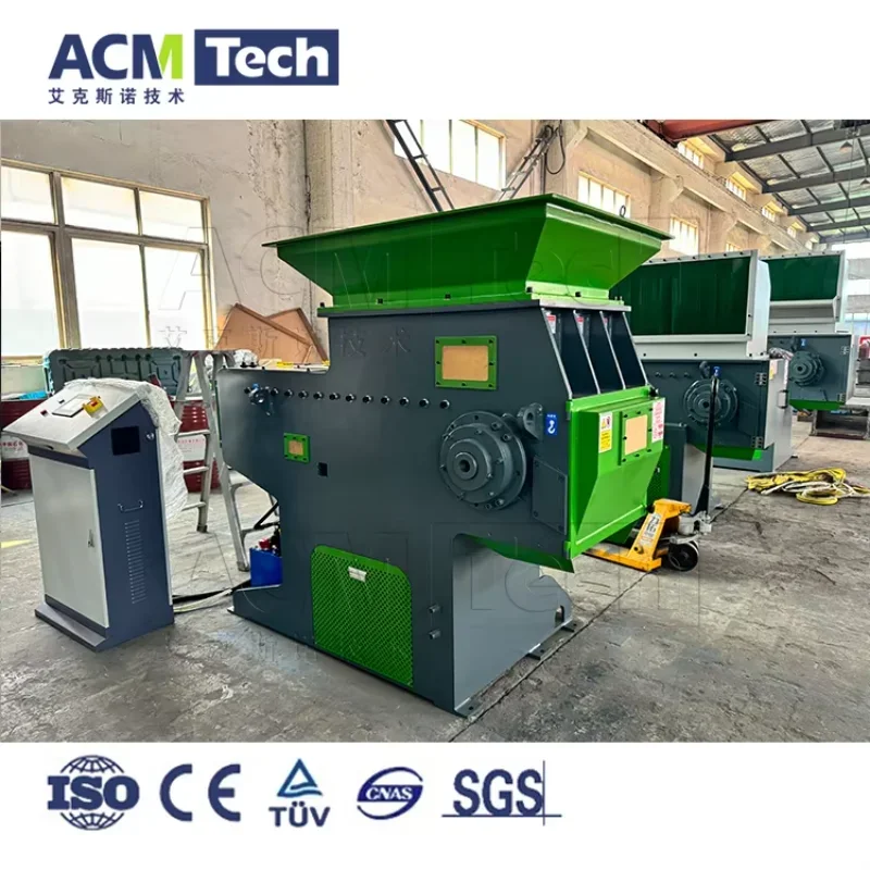 Wood Pallet Recycling Shredder Single Shaft Large HDPE PE PP Pipe Lumps Shredder Waste Plastic Bottles Shredder