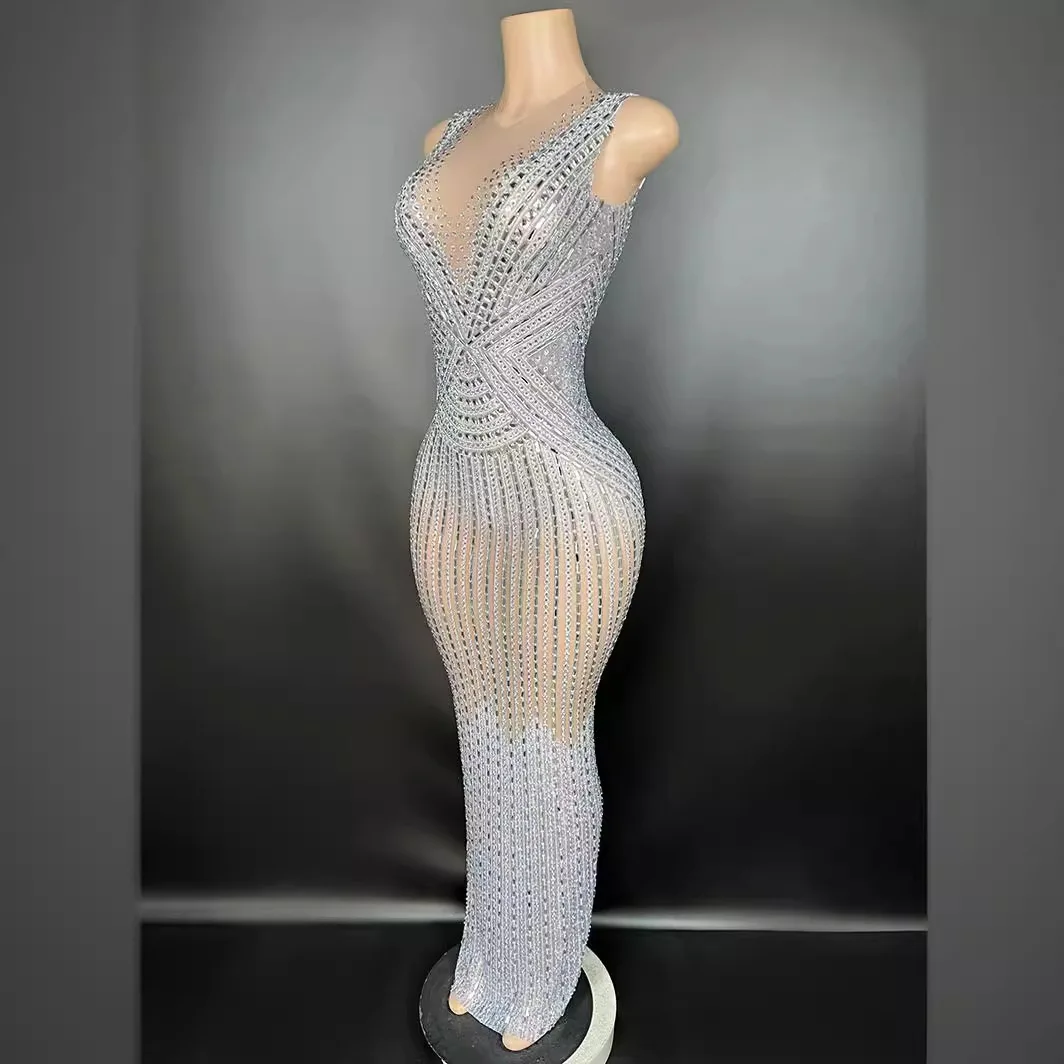 Birthday European and American fashion long skirts, stage hosting performances, evening dresses, factory direct sales, one piec