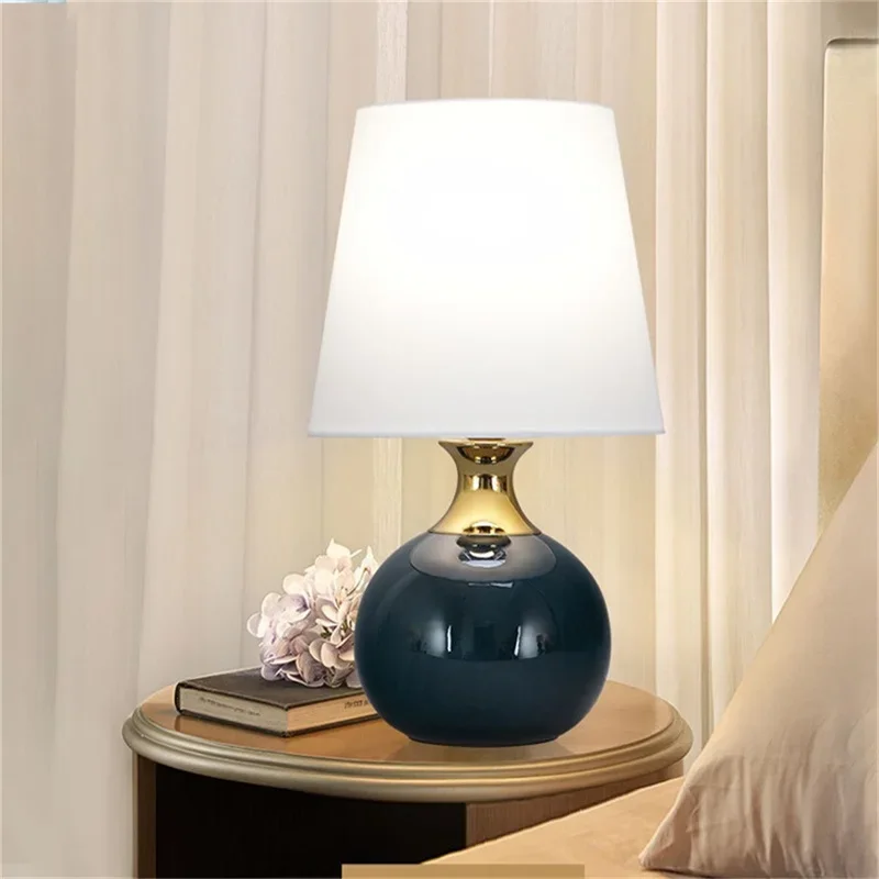 SOFEINA Touch Dimmer Table Desk Light Contemporary Ceramic Luxury Lamp Decorative for Home Bedside