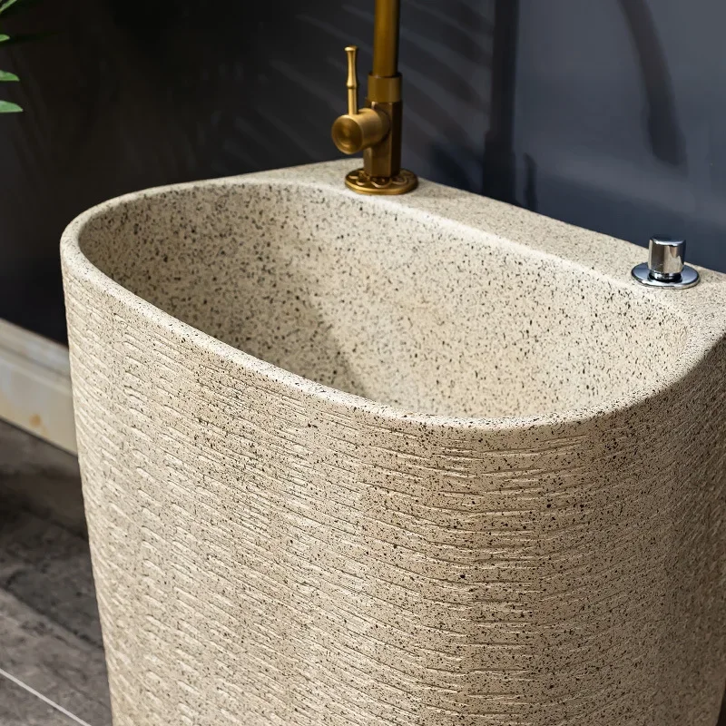 Household bathroom Mop pool Retro mop pool Balcony Outdoor outdoor courtyard pier Ceramic pool Mopping basin