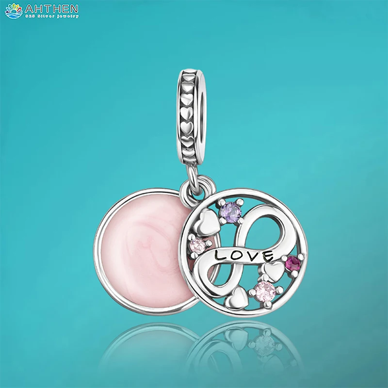 

Ahthen из стерлингового серебра 925 пробы, Лидер продаж, бусина «Бесконечная любовь», подвеска, подходит для браслетов-цепочек в виде змеи, ожерелья для женщин, изготовление ювелирных изделий