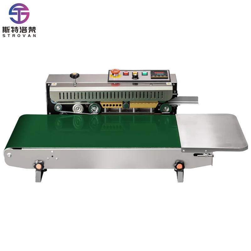 Horizontal Plastic Film Bags Heat Sealing Machine Continuous Band Sealer Machine Plastic Bag Sealer