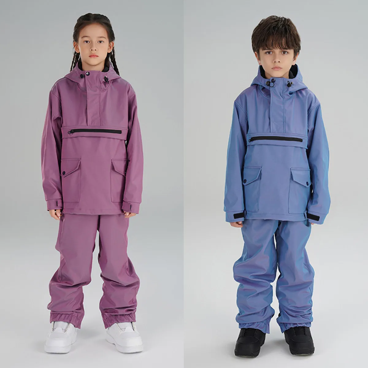 

Snow Clothes Suit for Girl Boy Windproof Waterproof Warm Snowsuit Skiing Jacket and Pants Set