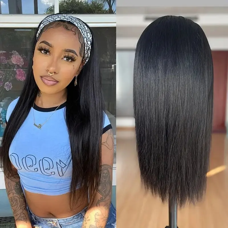 Rosabeauty 30 40 Inch Straight 13X4 Lace Front Human Hair Wigs Glueless Brazilian For Black Women Remy 180%