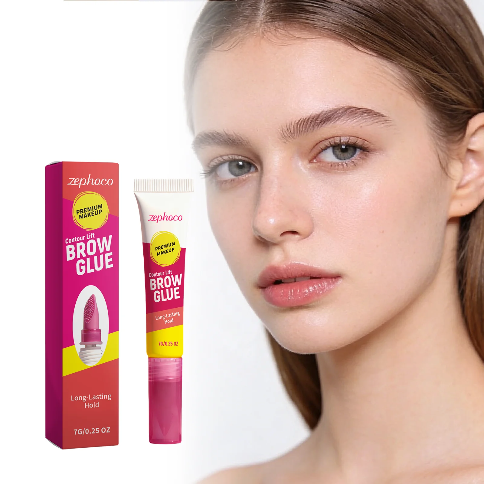zephoco Waterproof Quick Dry Brow Gel Long Lasting Natural 3D Sculpting No Clump For Sensitive Skin Eyebrow Makeup Cosmetics 7g