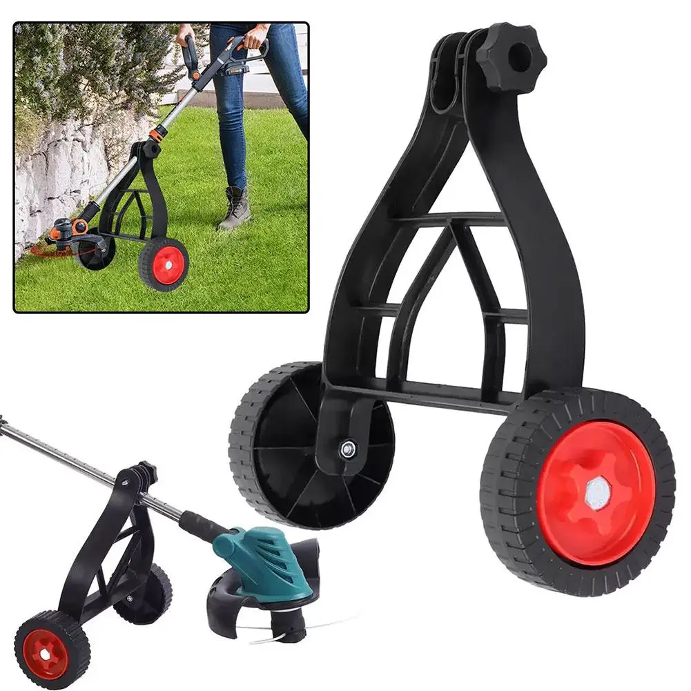 Universal Electric Grass Trimmer, Cortador De Escova De Gramado, String Mower Suporte Rodas, Ângulo Ajustável Attac, H6y2