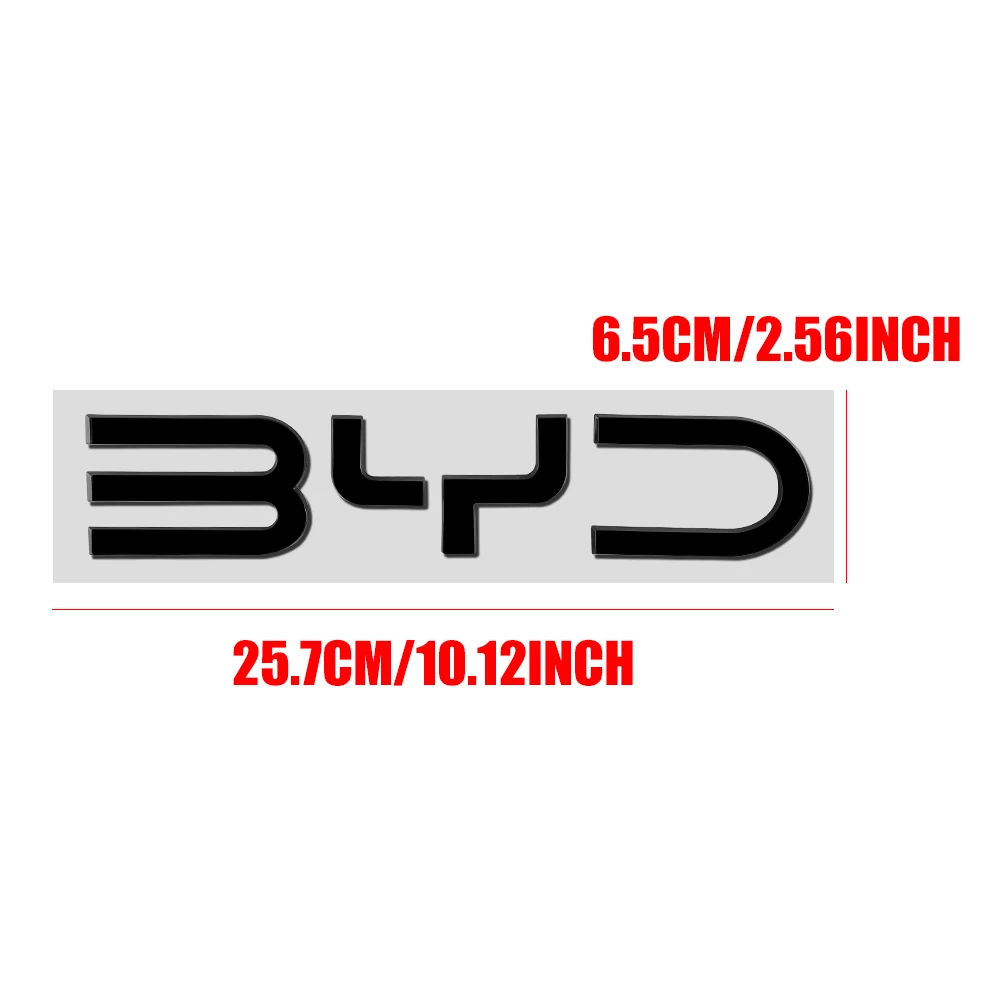 BYD Logo Emblem Letters Sticker Car Front and Rear Badge Decal For BYD Atto Seal U Dmi Sealion Dolphin Surf Yuan Han Tang Song