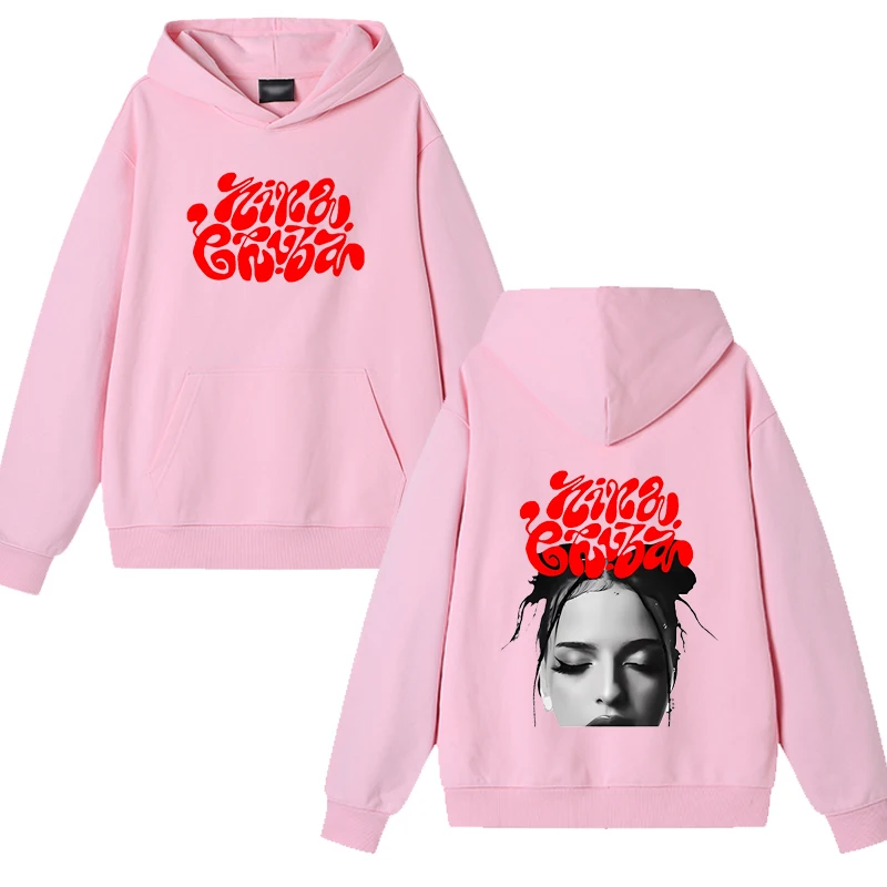 Arena Tour 2025 Nina Chuba Double Sided Printed Hoodie Women men Autumn Winter Vintage Fleece hip hop Pullover Unisex