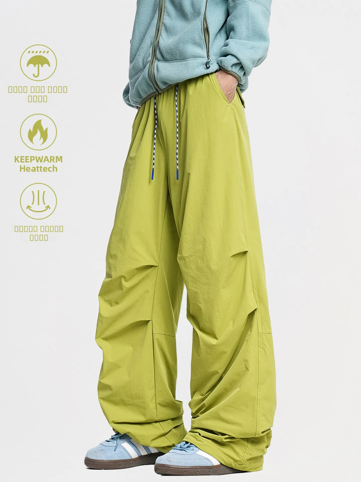 

Outdoor Climbing Thiened Fce Lined Umbrella Soldier Pants ex Sports Warm Hiking Workwear Trousers Lightweight Waterp...