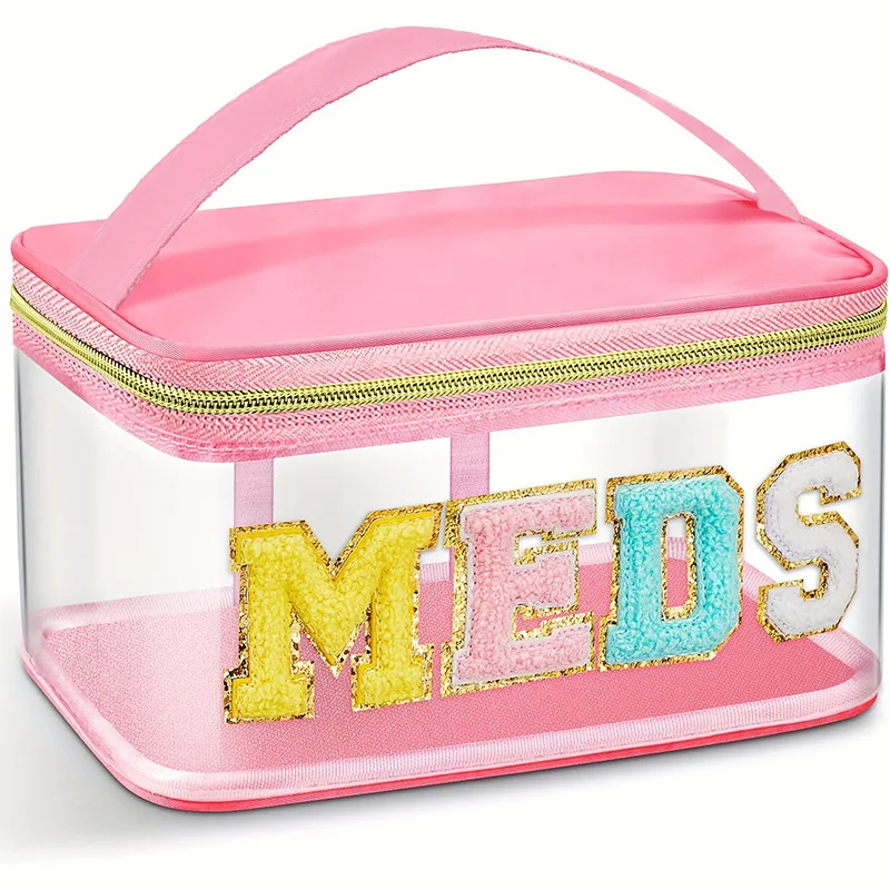 Patches Transparent Waterproof Travel Bag Medicine Large Storage Bag Toiletries Storage Bag Suitable for Patients and Nurses