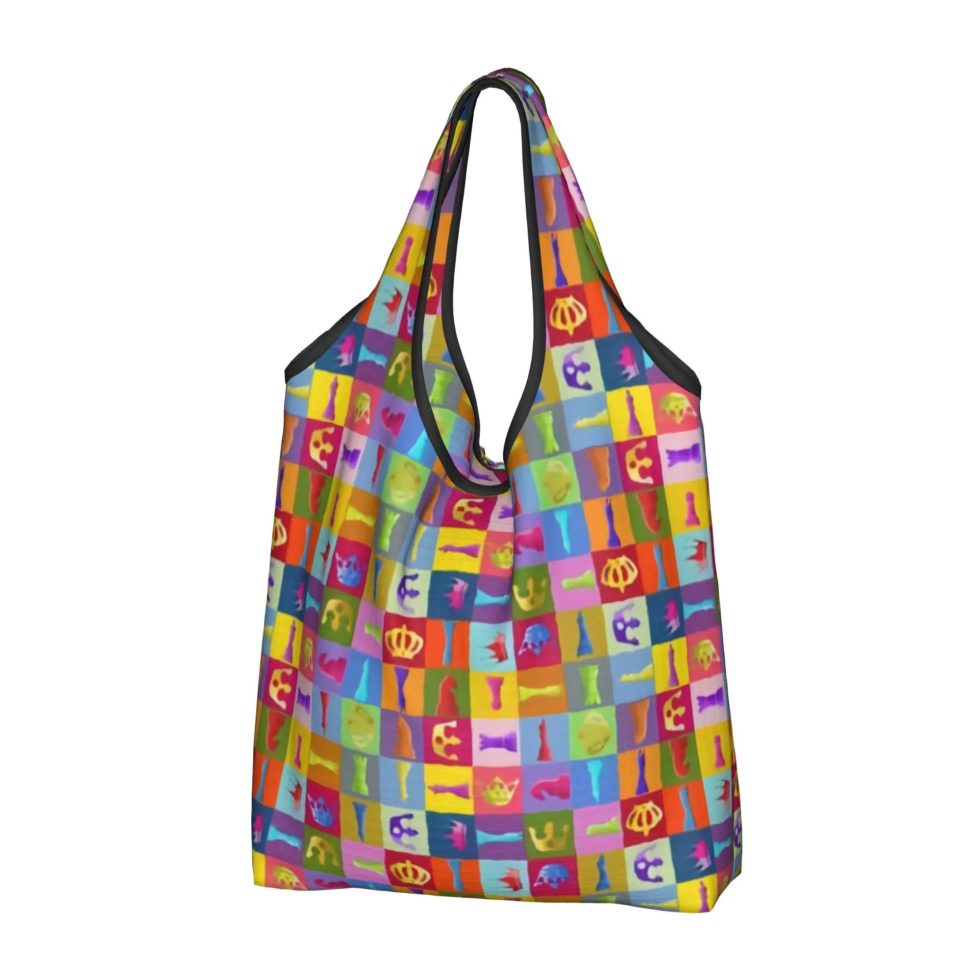 Chess Lover   Grocery Shopping Tote Bag Women Funny Chessboard Game Shoulder Shopper Bag Big Capacity Handbags