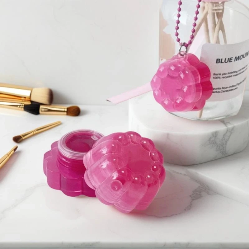 4g caixa de creme facial caixa de bálsamo labial com colher de silicone garrafas recarregáveis mini frasco vazio cosmético potes maquiagem recipiente de cuidados com a pele