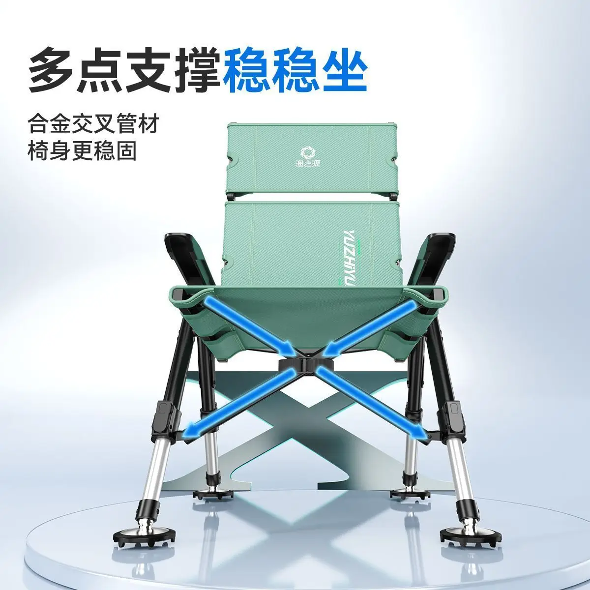 Bild 3: YUZHIYUAN 2026 Europäischer Angelstuhl, vollständig klappbar, für Wildangeln, All-Terrain, Outdoor, neuer Camping-Angelstuhl und Hocker