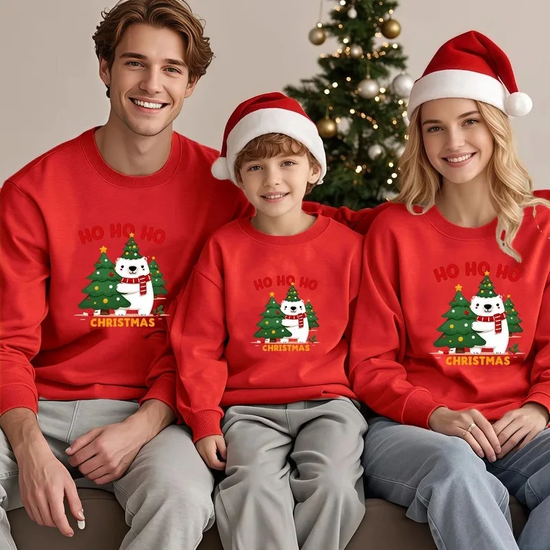 

Одинаковые рождественские свитшоты для всей семьи, одежда для мамы и дочки, хлопковые рождественские пижамы для родителей и детей для пары, взрослых и детей