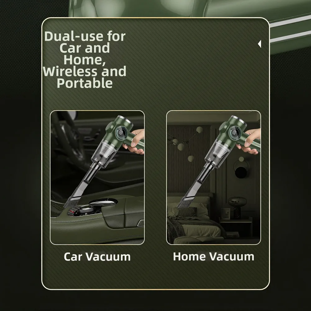 Powerful For Mini Cordless Vacuum Cleaner for Home Car Cleaning Wet Dry Dual Use Removable Washable Filter System