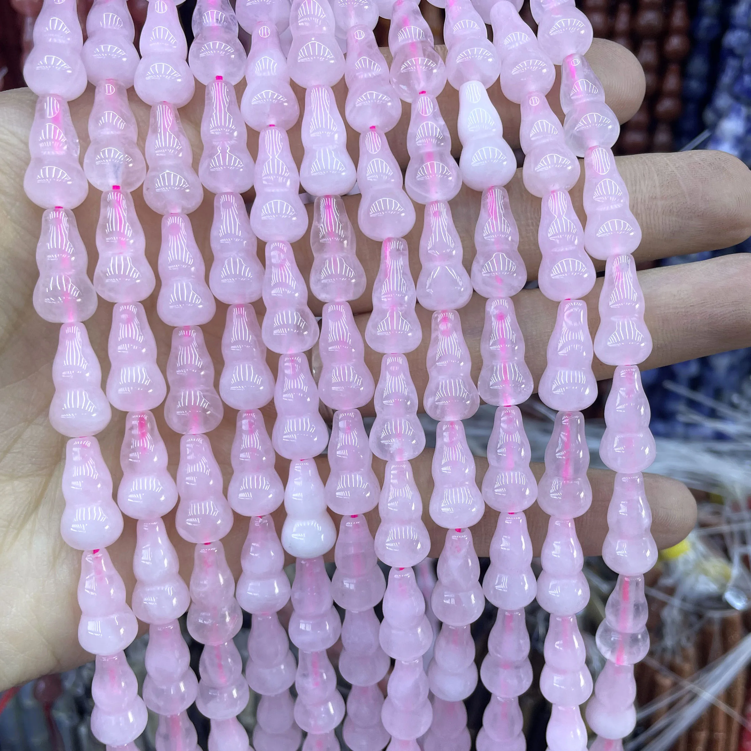 8X15MM Natural Stone Calabash Shape Agates Amazonite Quartz Loose Spacer Beads For Jewelry Making Diy Bracelets Accessories