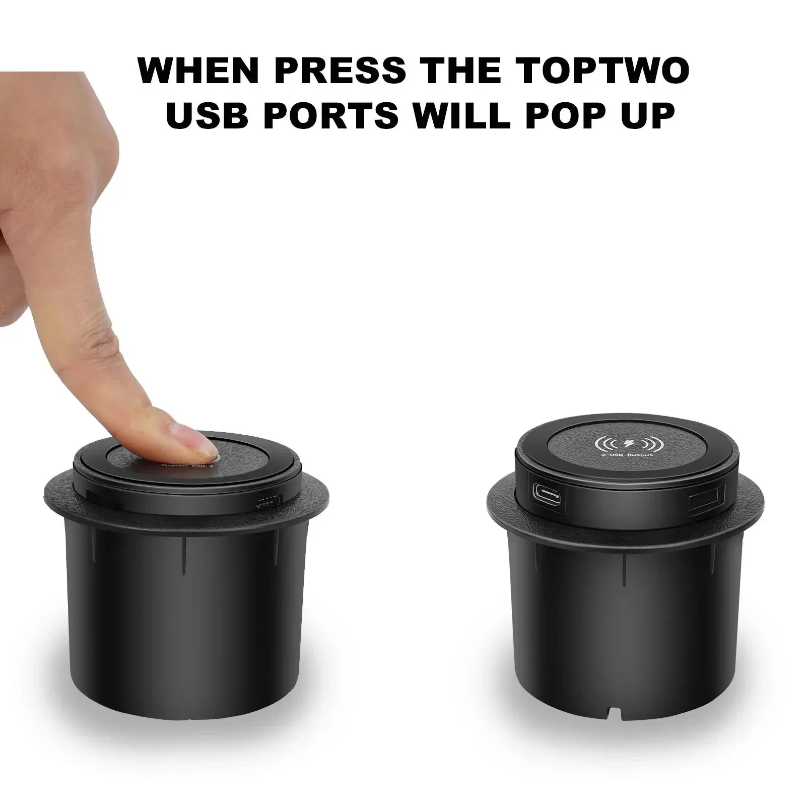 3 in 1 Wireless Charger Built in Type-C USB Ports Desktop Embedded Charging Station for iPhone 13 Xiaomi Airpods Mobile Phone