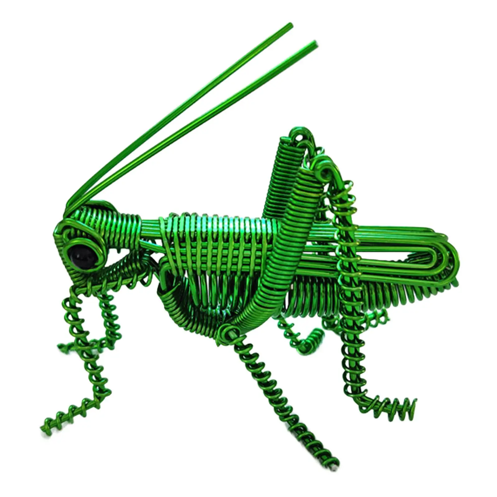 Grasshopper Figurine Realistic Aluminum Cricket Sculpture for Desktop Miniature Outdoor Desk Souvenirs Desktop Decoration