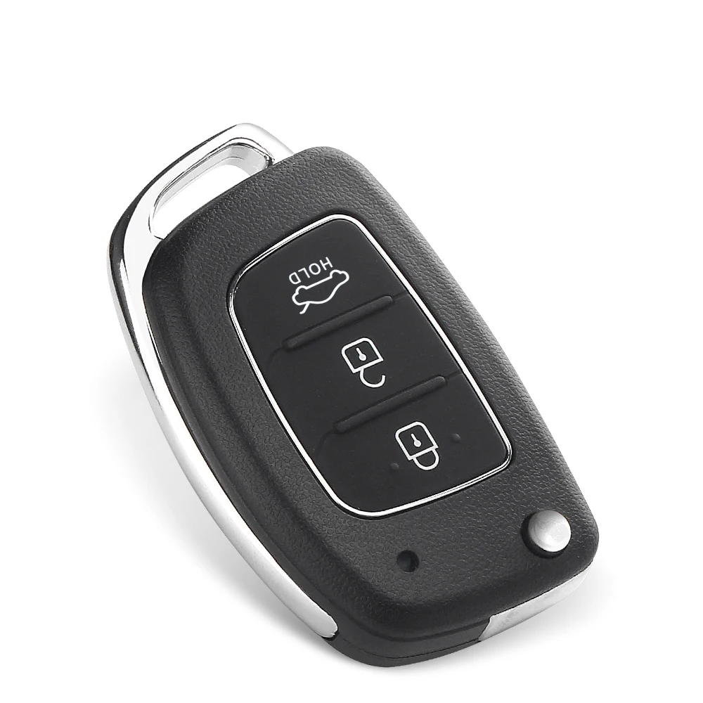 KEYYOU 1PCS For Hyundai Solaris Verna ELANTRA Santa Fe i10 i20 i30 i35 i40 IX35 IX45 3 Buttons Flip Car Key Case